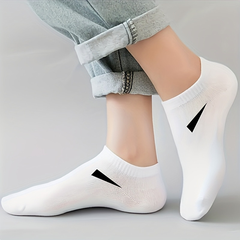 No Show Sock Women - ถุงเท้าข้อสั้นผู้หญิง 10/20 คู่ ระบายอากาศได้ดี สีพื้น ไม่โชว์ขอบ
