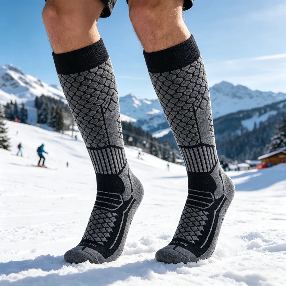 ถุงเท้าสกีแบบหนา 1 คู่ ระบายคว - Thermal Sock Winter บทวิจารณ์และราคา