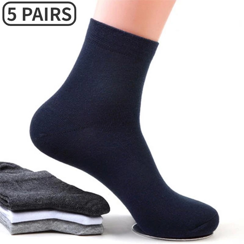 HSS 10 คู่ถุงเท้าผู้ชายผ้าฝ้าย - Dress Sock Men บทวิจารณ์และราคา