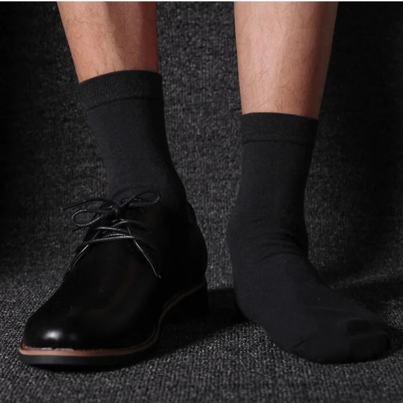 HSS 10 คู่ถุงเท้าผู้ชายผ้าฝ้าย - Dress Sock Men บทวิจารณ์และราคา