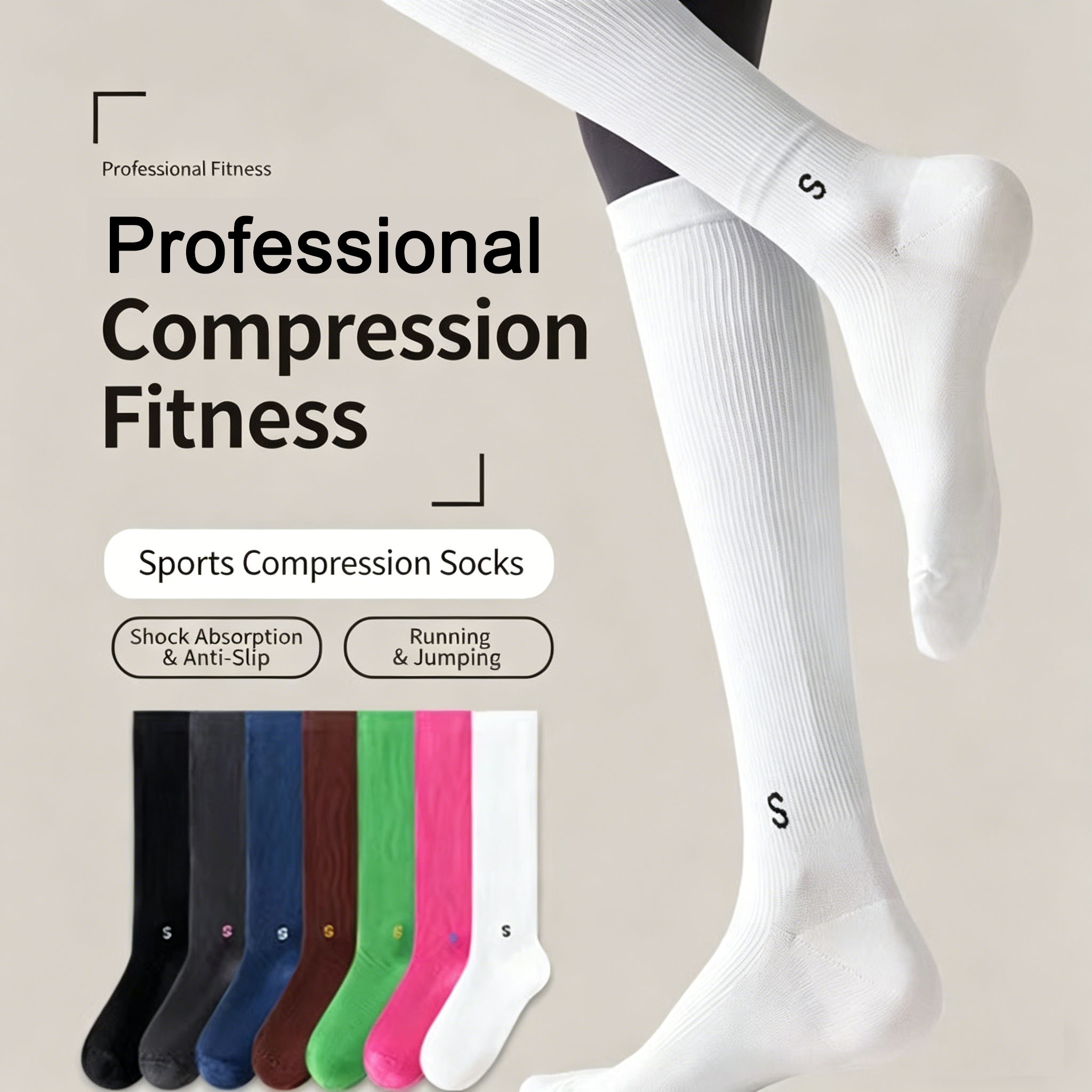 ถุงเท้ากีฬาแบบมีแรงกดกระชับสำห - Compression Sleeve Calf บทวิจารณ์และราคา