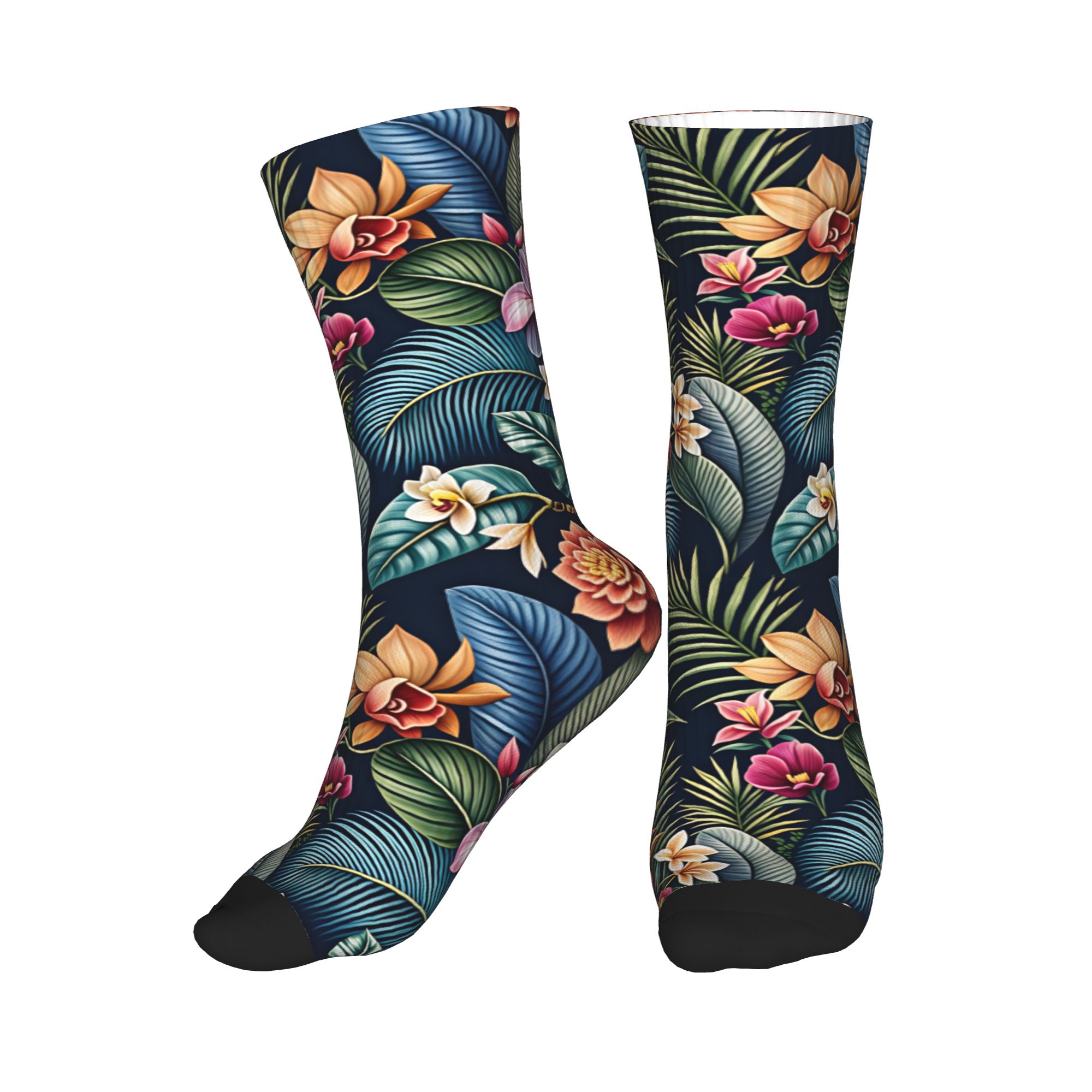 ถุงเท้าลายดอกกล้วยไม้ 3 มิติ ส - Dress Sock Men บทวิจารณ์และราคา