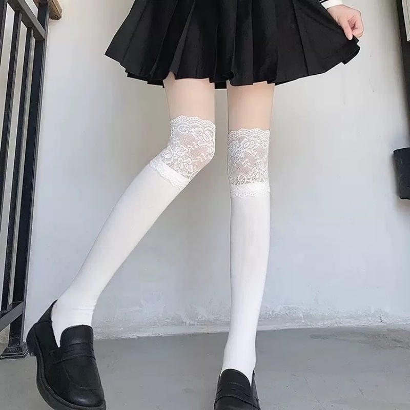 ถุงเท้าลูกไม้สีขาวสไตล์วินเทจส - Boot Sock Slouchy บทวิจารณ์และราคา